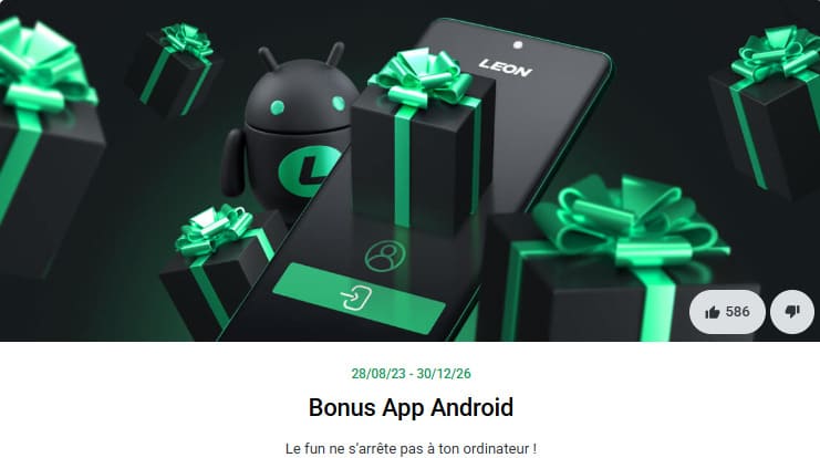 Leon Casino bonus application