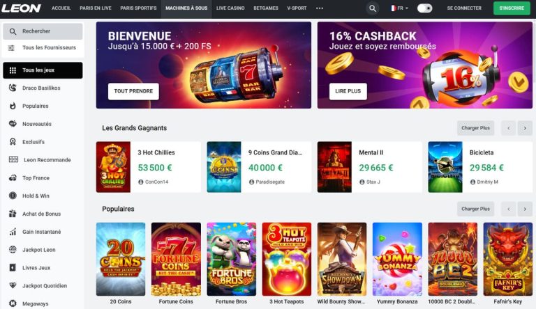 Leon Casino jeux