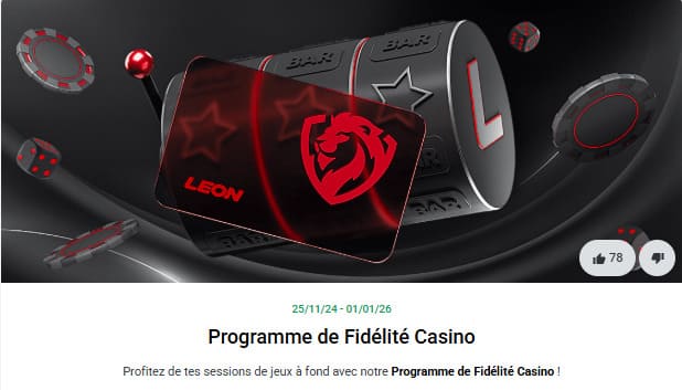 Leon Casino programme fidélité